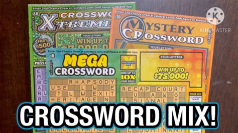 Crossword Mix Ca Scratchers Youtube