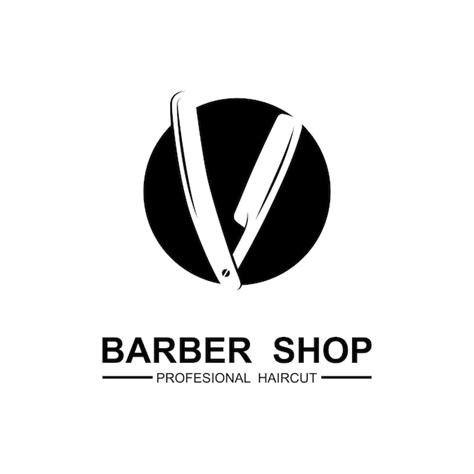 Vetor De Cone Do Logotipo Da Barbearia Vetor Premium