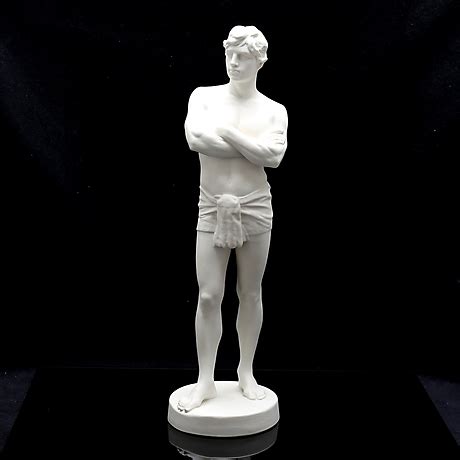 FIGURIN stående man parian Gustavsberg 1918 Konst Skulptur