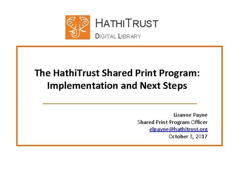 Hathitrust Digital Library The Hathi Trust Shared Print