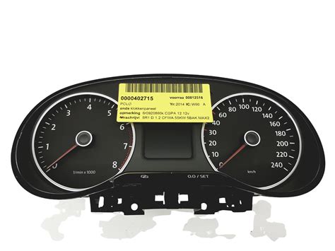 Speedometerinstrument Cluster Vw Polo 6r 6r0920860k A2c34588200 Vdo