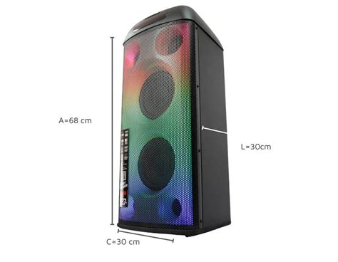 Caixa Som Amplificada Bluetooth Full Led Torre W Tws Polyvox Polyvox