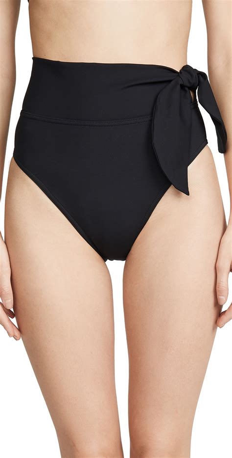 Zimmermann Sculpt Tie Bikini Bottoms Black Editorialist