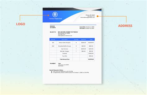 Hotel Invoice Template in Word - Download | Template.net