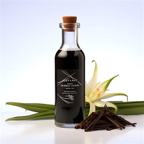 Premium Ai Image Isolated Of Tahitian Vanilla Extract Capturing The