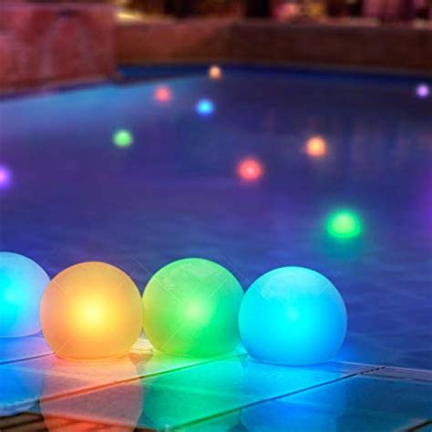 Floating Lights For Pool Set Of 12 3” Round Light Up Pool Glow Balls