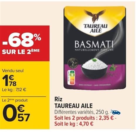 Promo Riz Taureau Aile Chez Carrefour