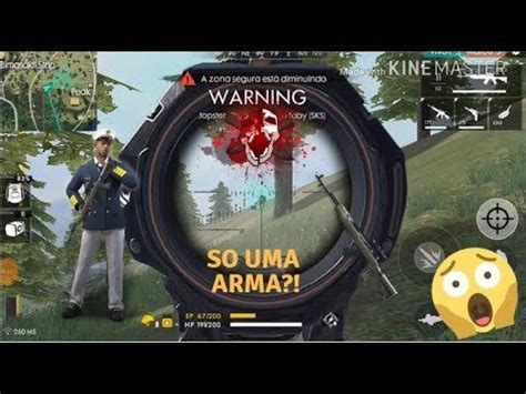 Eu não acredito que fiz isso Free Fire Jogando apenas uma arma