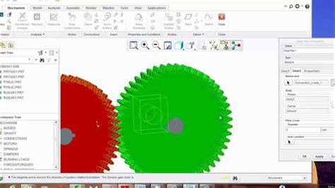 Gears Motion In Creo Youtube