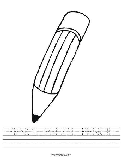 Pencil Pencil Pencil Worksheet Twisty Noodle Worksheets Fun