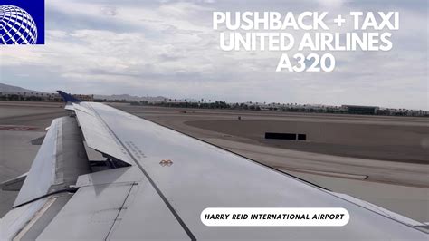 Hd A320 United Airlines Pushback Taxi At Harry Reid International