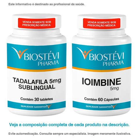 Kit Tadalafila Sublingual Com Ioimbine Disfunção Erétil Biostévi