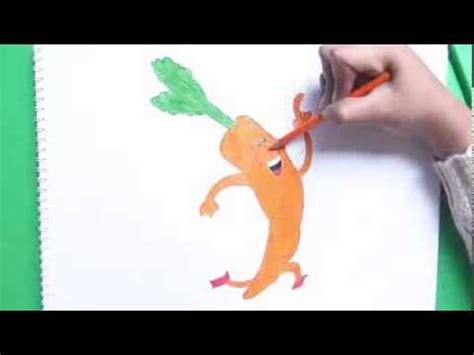 Como Dibujar Y Colorear A La Zanahoria How To Draw And Color The