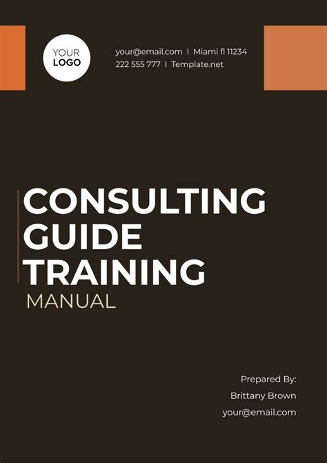 Free Consulting Guide Training Manual Template Edit Online And Download