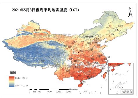 中国地表温度lst每8天1km数据集 地理遥感生态网