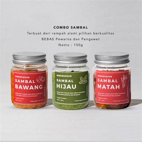 Combo 3 Botol Sambal By Bawangkeun 150gr Lazada Indonesia