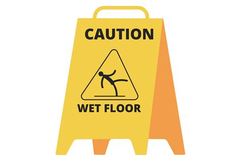 Wet Floor Sign Yellow Caution Icon Sli Graphic By Smartstartstocker