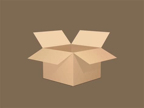 An Open Cardboard Box On A Brown Background