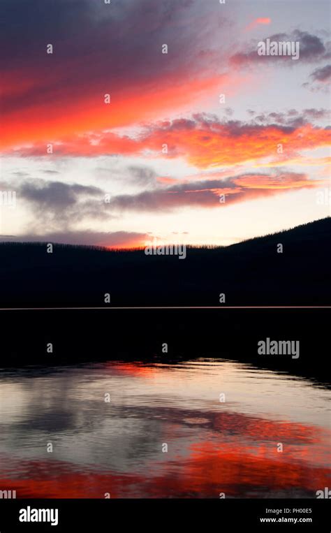 Lake McDonald sunset, Glacier National Park, Montana Stock Photo - Alamy