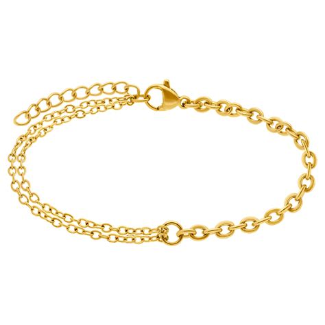 Stalen Goldplated Armband Met Anker Schakel Lucardi Nl