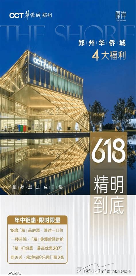 郑州华侨城618年中钜惠，专属4大福利开启！配套建面均价