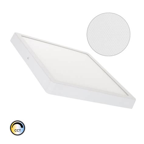 Plafonnier LED carré 18W extra plat Microprismatique CCT 20 5x20 5cm