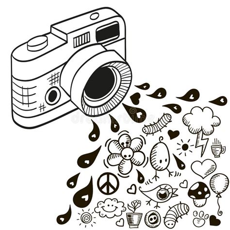 Doodle camera stock vector. Illustration of isolated - 48024833