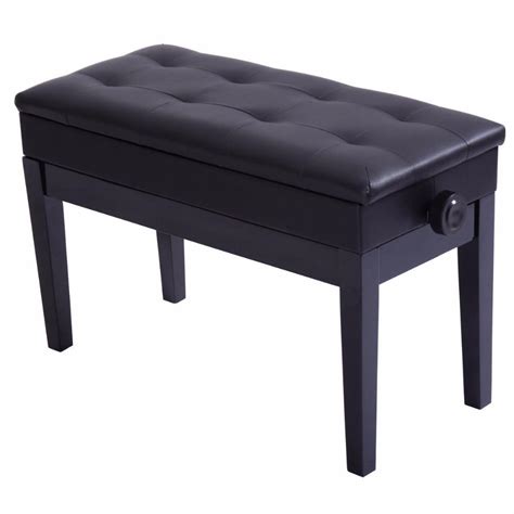 Adjustable PU Leather Double Duet Piano Bench