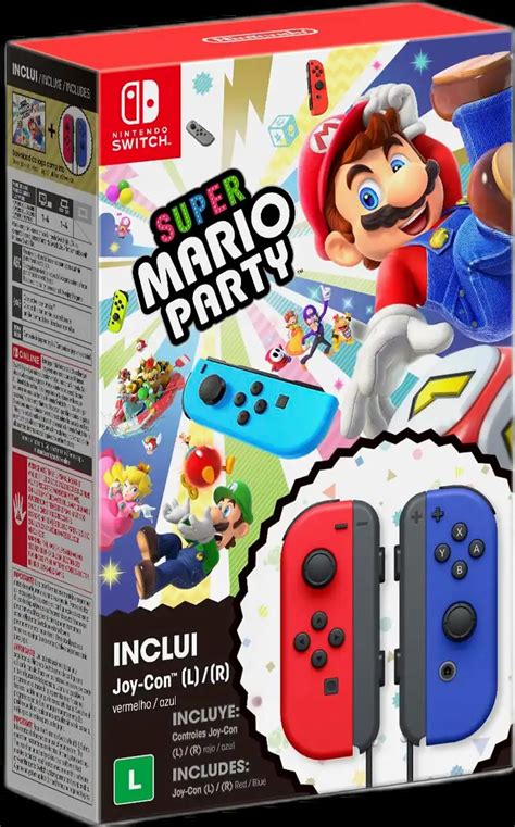 Nintendo Switch Super Mario Party Red / Blue Joy-Con Bundle [BR ...