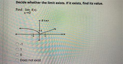 Solved Decide Whether The Limit Exists If It Exists Find