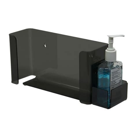 Factory Direct Wall Mounted Hand Sanitizer Bracket Holder Sleek White Plexiglass Display Rack