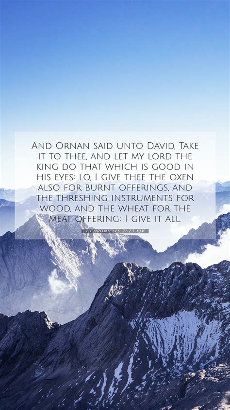 Chronicles Kjv Mobile Phone Wallpaper And Ornan Said Unto