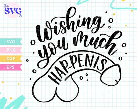 Wish You Much Hap Penis Svg Funny Wedding Card Svg Bridal Etsy Uk