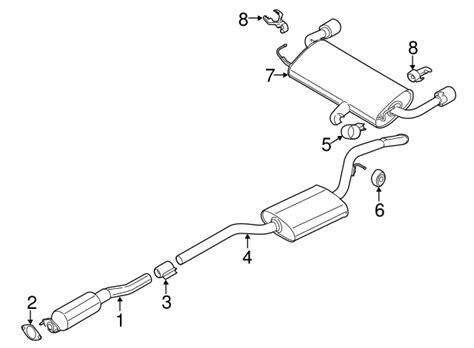 2013 2019 Ford Escape Muffler W Tailpipe Cv6z 5a289 E