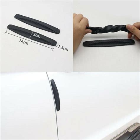 Zwarte Bumper Strip 4 Stuks Auto Body Hoek Trim Pr Grandado