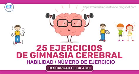 EJERCICIOS DE GIMNASIA CEREBRAL Materiales Educativos