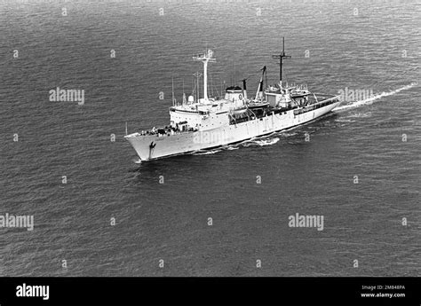 Aerial Port Bow View Of The Surveying Ship USNS CHAUVENET T AGS 29