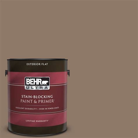 Behr Ultra Gal Ppu Coconut Shell Flat Exterior Paint Primer