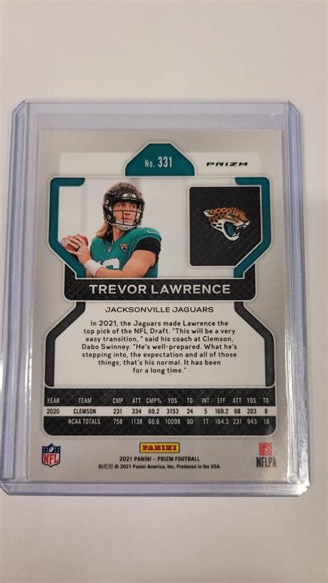 2021 Panini Prizm Trevor Lawrence Orange Disco Rookie RC 331 Jaguars