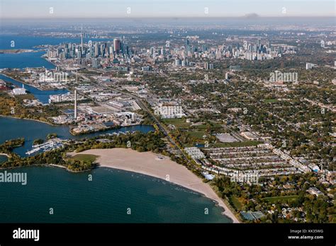 Aerial View Of Toronto From Woodbine Beach Stock Photo Alamy