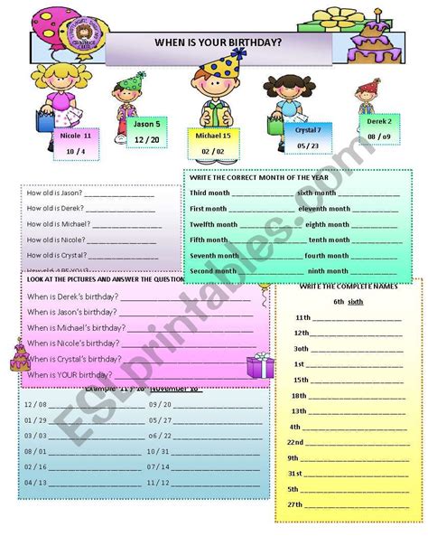 Ordinal Numbers And Dates Esl Worksheet By Vickyvar 095