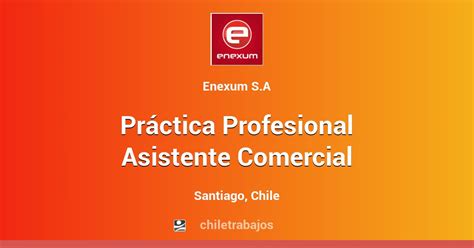 Práctica Profesional Asistente Comercial Santiago Chiletrabajos