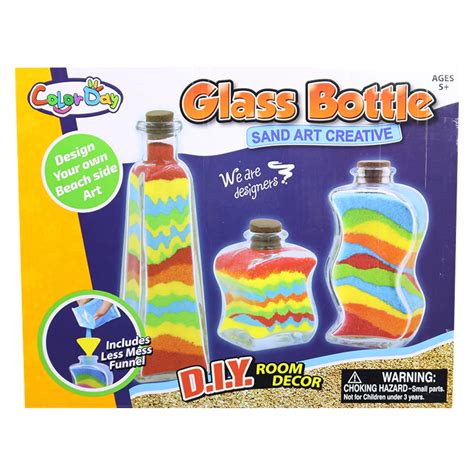 Color Day 3 Glass Bottles Sand Art - Kourani Online