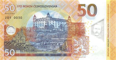 Czechoslovakia 50 Korun 2019 Prefix Z01 Polymer Ludovit Stur 1815 1856