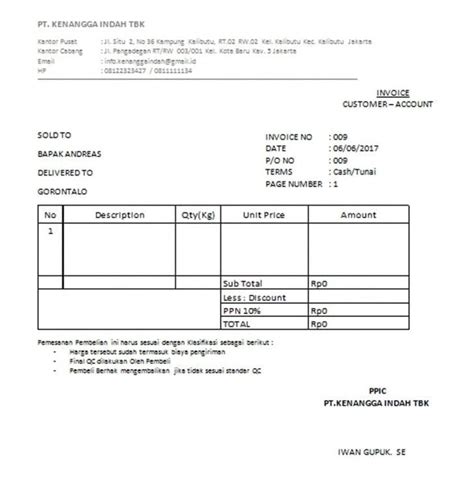 Referensi Contoh Invoice Sst 2 0 68 Untuk Inspirasi Membuat Faktur Oleh