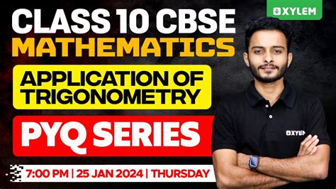 Class Cbse Mathematics Application Of Trigonometry Pyq Series