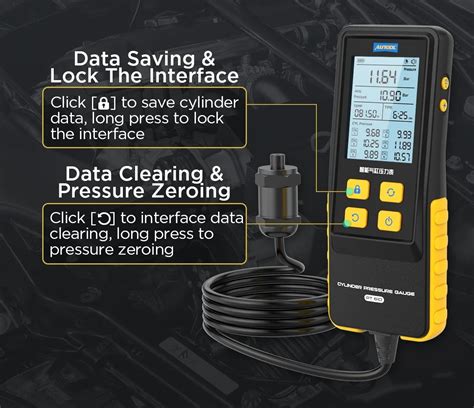 AUTOOL PT610 TESTER MIERNIK KOMPRESJI CYLINDRÓW MANOMETR 29bar 426psi