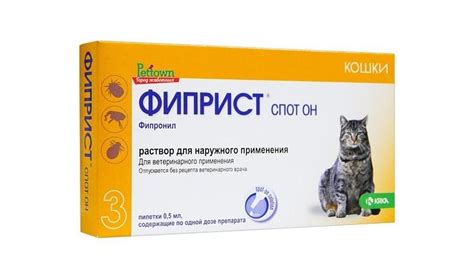 Фиприст для кошек: инструкция по применению капель от блох