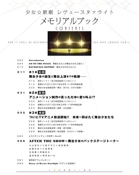 画集少女歌剧 Revue Starlight Memorial Book 哔哩哔哩