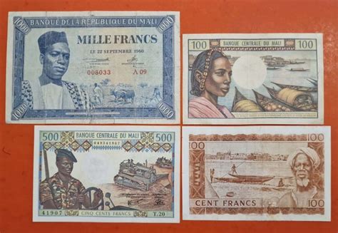 Mali - 4 banknotes - Various dates - Catawiki